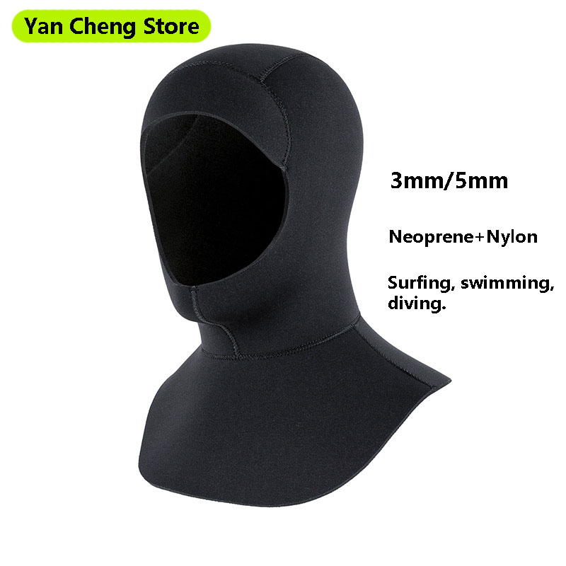 Scuba Diving Wetsuit 5Mm Neoprene - Bonnet de bain en néoprène avec