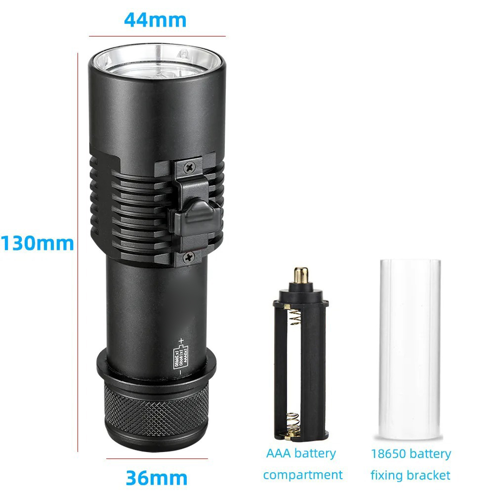 Dive Flashlight 5000 Lumens Underwater - Lampe de plongée sous-marine étanche 5000