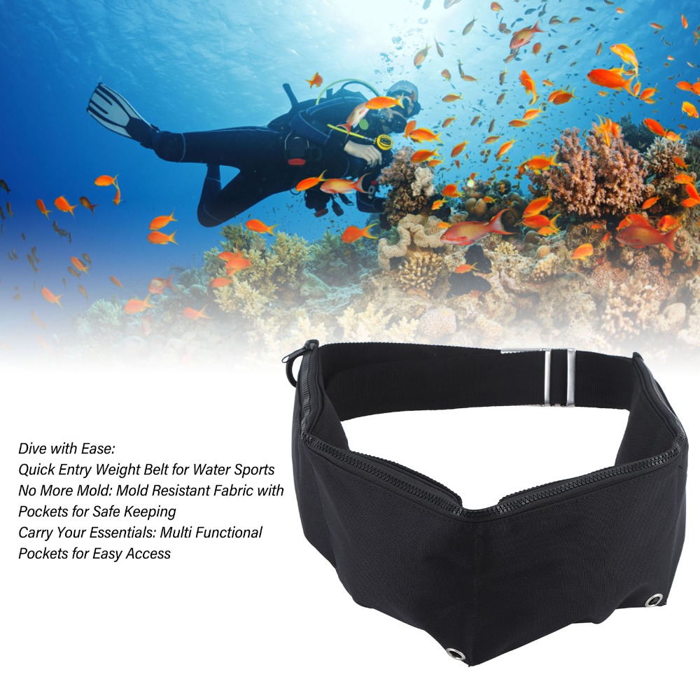 Scuba Weight Belt Pocket Quick Release - Ceinture de plongée à 4 poches,