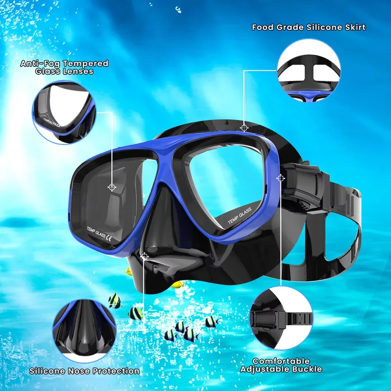 Masque de plongée optique pour - Diving Mask Tempered Glass Optical avis et prix