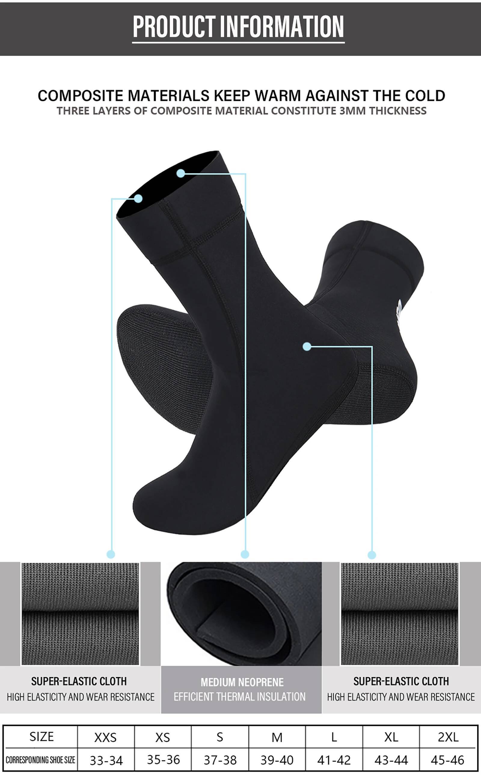 Chaussettes chaussettes 1.5mm/ - Scuba Diving Wetsuit 5Mm Neoprene avis et prix