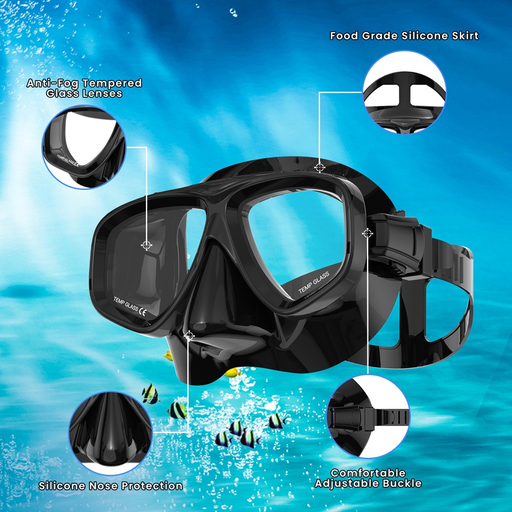 Lunettes optiques de plongée t - Diving Mask Tempered Glass Optical avis et prix
